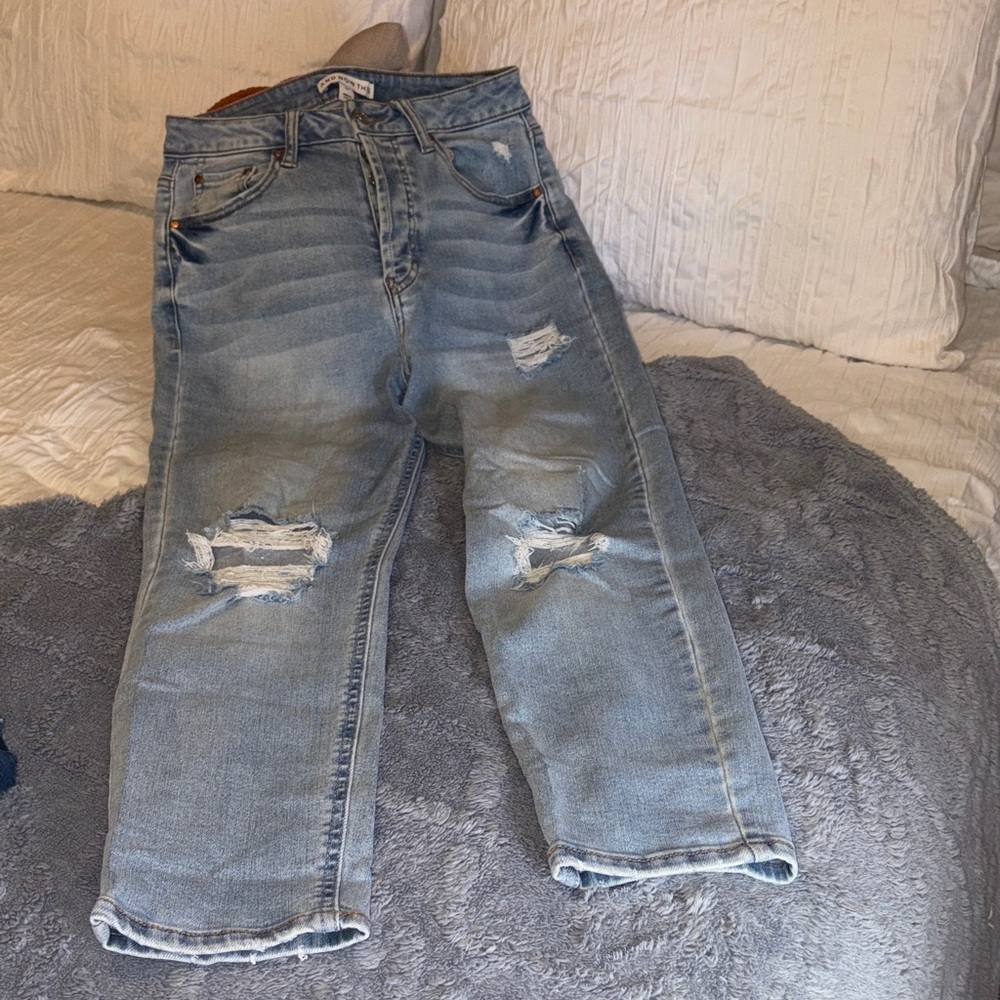 Casual Light Blue Boyfriend Jeans